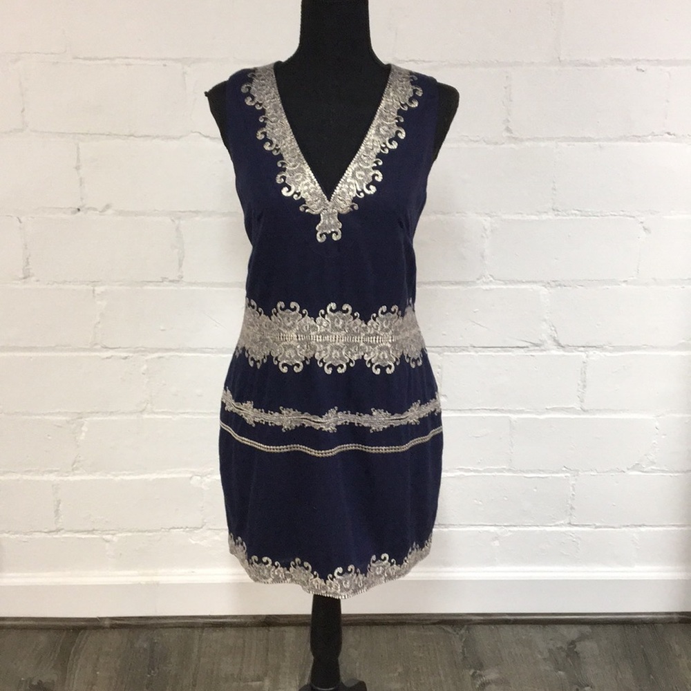French Connection Embroidered Mini Dress.